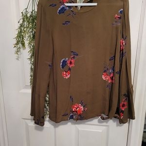 Khaki floral shirt